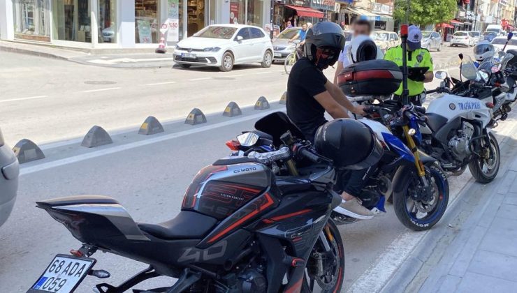 Abart Egzozlu Motosikletliye Rekor Ceza: 9 Bin 267 Lira