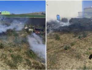 YOZGAT’TA FABRİKA ARAZİSİNDEKİ YANGIN SÖNDÜRÜLDÜ