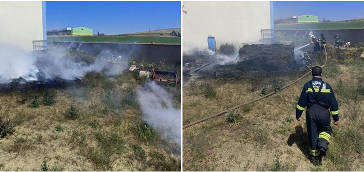 YOZGAT’TA FABRİKA ARAZİSİNDEKİ YANGIN SÖNDÜRÜLDÜ