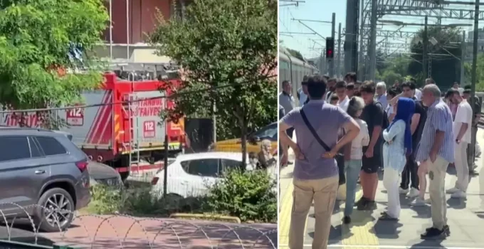 marmarayda intihar bir anda kendini raylara birakti
